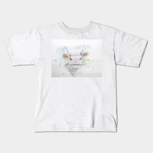 Curious Cow illustration Kids T-Shirt